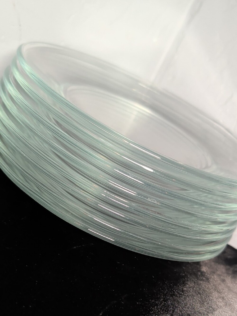 Clear Glass Dinner Plates - Set of 8 - Picture 2 of 2